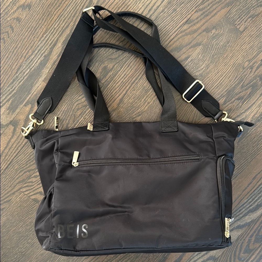 BEIS Black Nylon “The Pump Bag” Tote